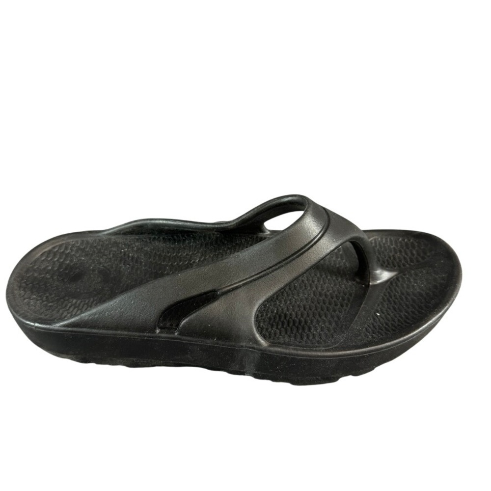 Oka-B Black Thong Sandals Ergonomic Comfort Flip Flops Womens 7 Mens 5